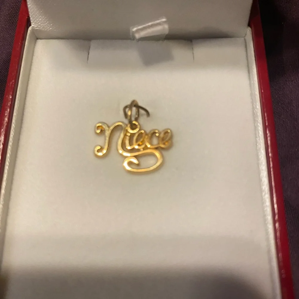 14k gold Niece charm - Picture 1 of 3